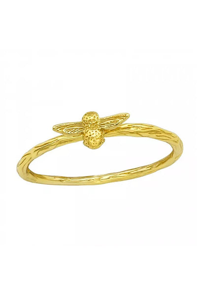 Sterling Silver Vermeil Bee Ring - VM