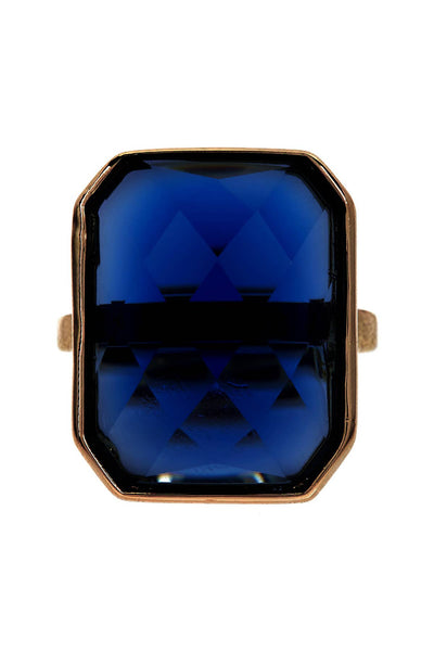 Londonblue Crystal Large Rectangle Ring - BR