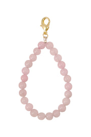 Rose Quartz 6mm Mala Beads Keychain - SF/GF