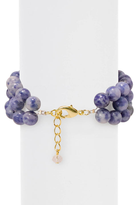 Lapis 8mm Beads Braided Bracelet - GF