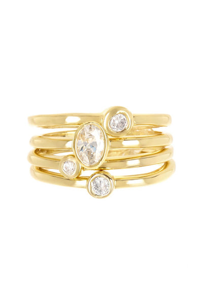 CZ Stack Ring Set - GF