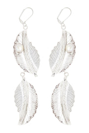 Freshwater Pearl & Leaf Statement Earrings - SF