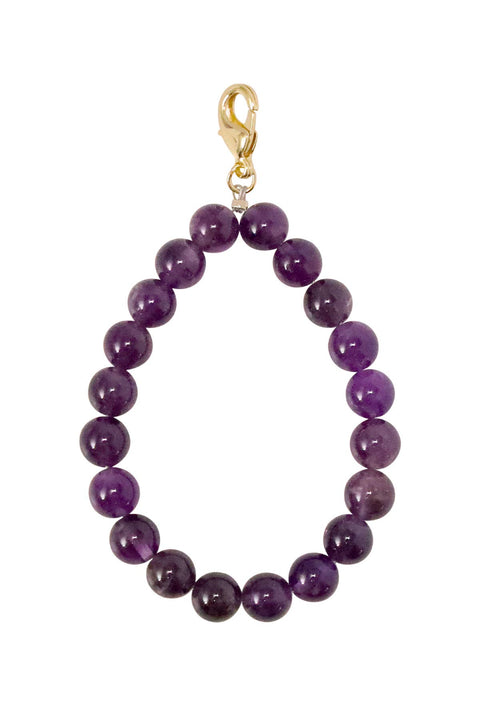 Amethyst 8mm Mala Beads Keychain - SF/GF