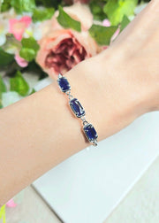 London Blue Crystal Station Bracelet - SF