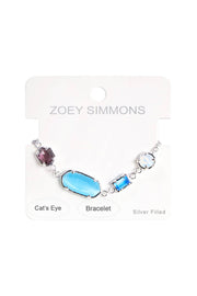 Cat's Eye & Mixed Crystal Cassidy Link Bracelet - SF