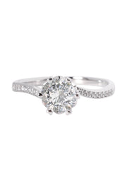 Sterling Silver Moissanite Engagement Ring - SS