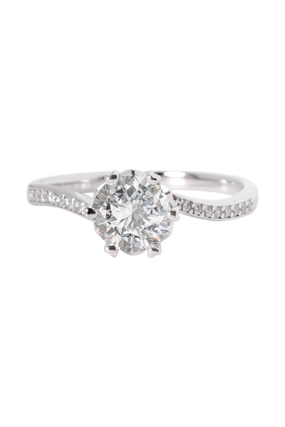 Sterling Silver Moissanite Engagement Ring - SS