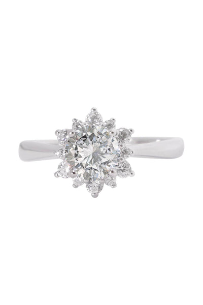 Sterling Silver Moissanite Engagement Ring - SS