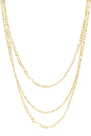 Triple Strand Layered Necklace - GP