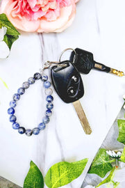 Lapis 8mm Mala Beads Keychain - SF/GF