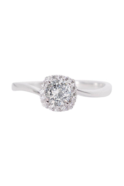 Sterling Silver Moissanite Engagement Ring - SS