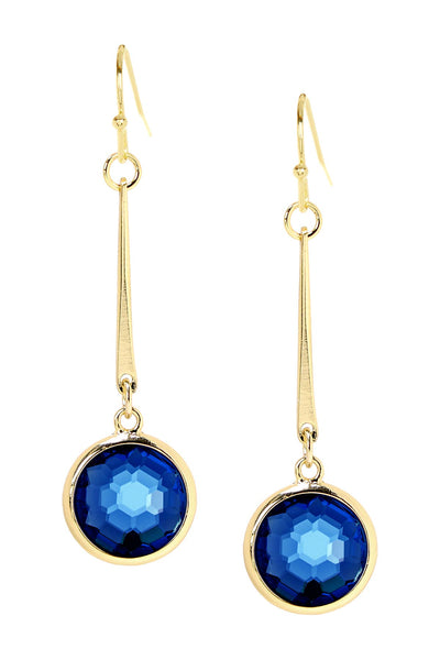 London Blue Crystal Dangle Earrings - GF
