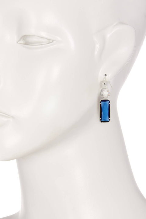 London Blue & Moonstone Crystal Drop Earrings - SF