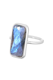 Labradorite Rectangle Ring - SF