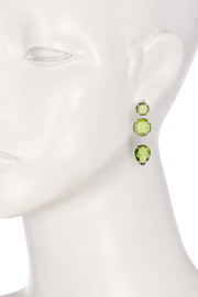 Peridot Crystal Stud Earrings - SF