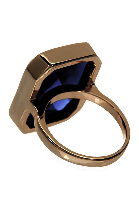 Londonblue Crystal Large Rectangle Ring - BR