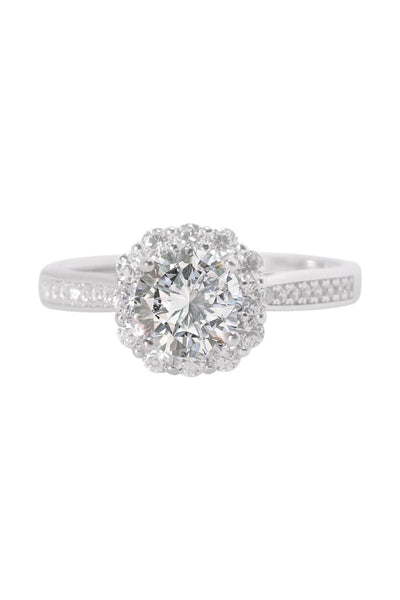 Sterling Silver Moissanite Engagement Ring - SS