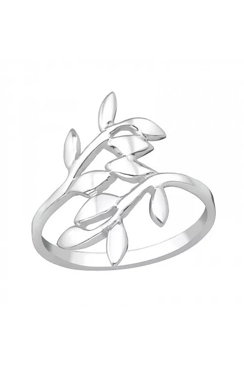 Sterling Silver Olive Leaf Ring - SS