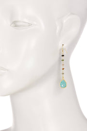 Amazonite & Mixed Stone Drop Earrings - GF