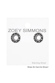 Sterling Silver Circle Ear Studs - SS