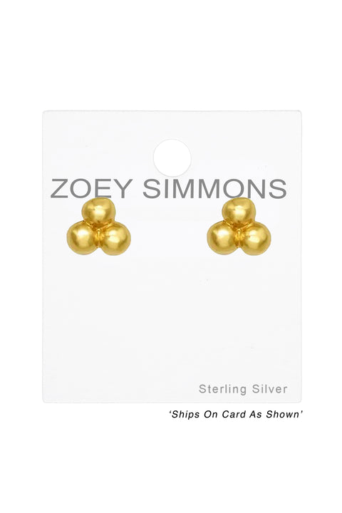 Sterling Silver Geometric Ear Studs - VM