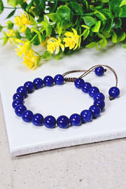 Lapis Mala Beads Adjustable Bracelet