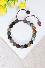 Mixed Jasper Mala Beads Adjustable Bracelet