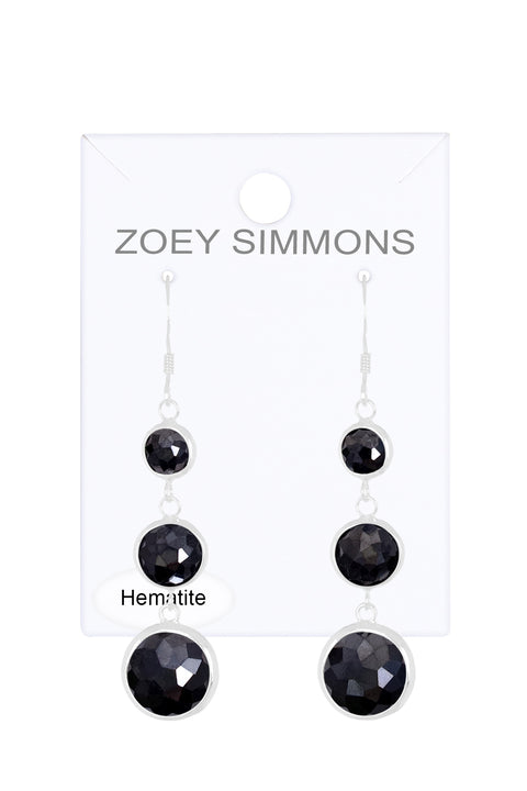 Hematite Stephanie Earrings - SF