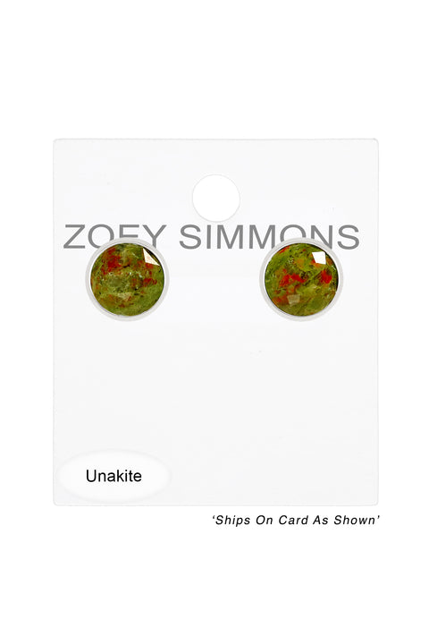 Unakite Post Earrings - SF