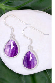 Amethyst Teardrop Earrings - SF