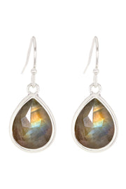 Labradorite Teardrop Earrings - SF