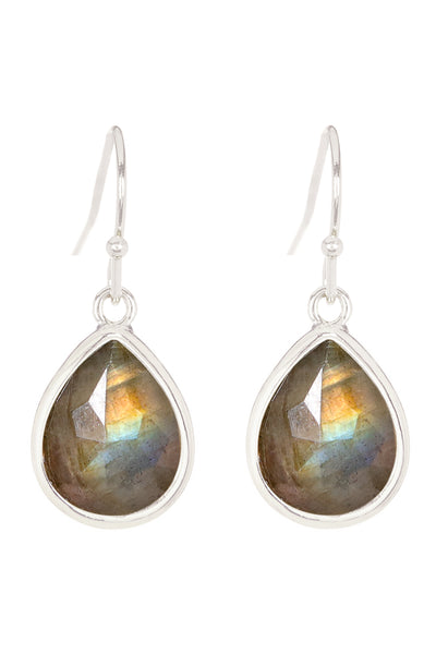 Labradorite Teardrop Earrings - SF