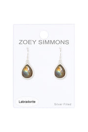 Labradorite Teardrop Earrings - SF