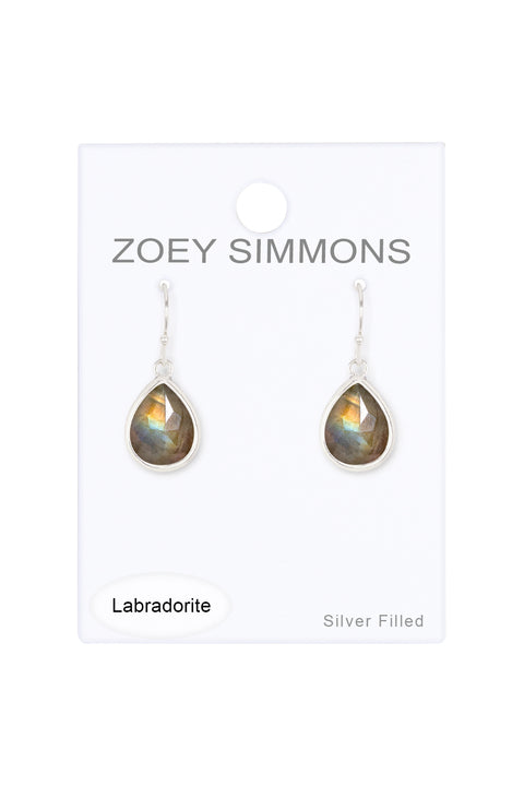 Labradorite Teardrop Earrings - SF