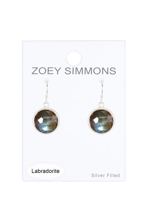 Labradorite Round Earrings - SF