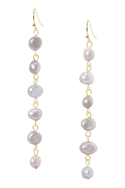 14k Gold Filled Freshwater Pearl Dangle Earrings - GF