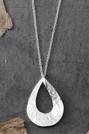 Hammered Freeform Pendant Necklace - SF