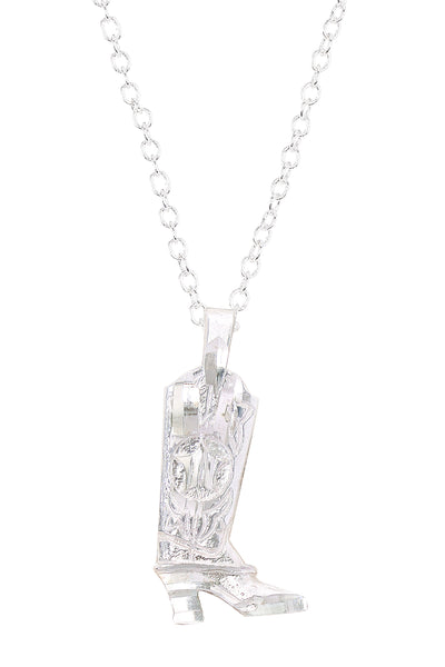 Cowboy Boot Pendant Necklace - SF