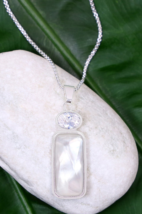 Mother Of Pearl Pendant Necklace - SF