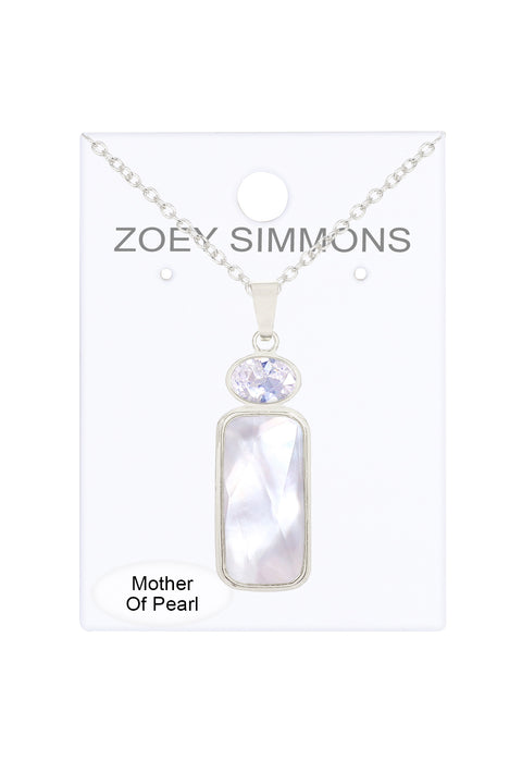 Mother Of Pearl Pendant Necklace - SF