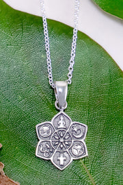 Coexist Harmony Lotus Pendant Necklace - SF