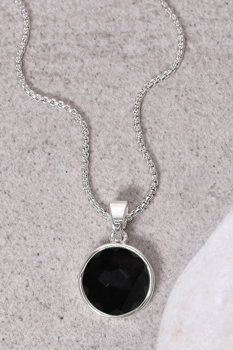 Onyx Pendant Necklace - SF