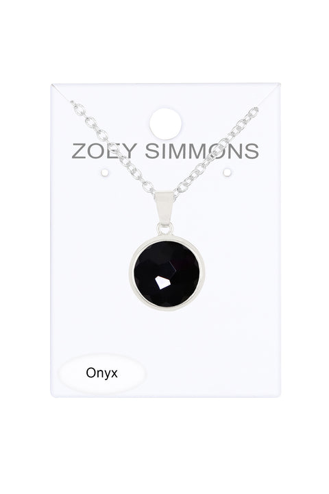 Onyx Pendant Necklace - SF