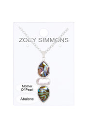 Abalone With Pearl Pendant Necklace - SF