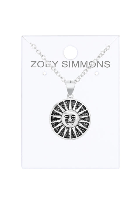 Aztec Sun Pendant Necklace - SF