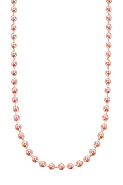 Rose Gold Plated 2mm Bead Chain - RG