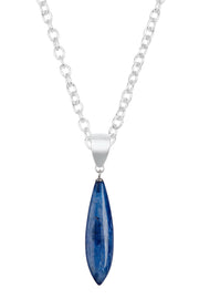 Kyanite Elongated Teardrop Pendant Necklace - SF