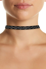 Black Velvet Retro Choker Necklace - SP