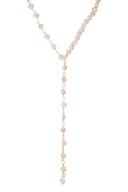 14k Gold Filled Pink Freshwater Pearl Y Necklace - GF