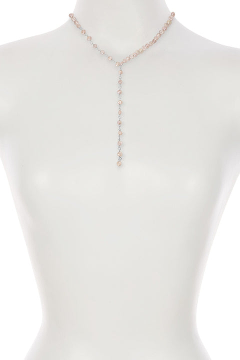 Pink Freshwater Pearl Y Necklace - SF